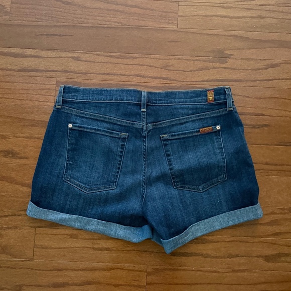 7 For All Mankind Blue Jean Shorts - Picture 4 of 4
